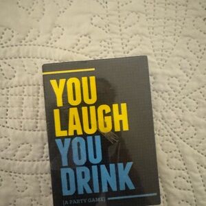 You Laugh You Drink Party Card Game - Black/Yellow/Blue